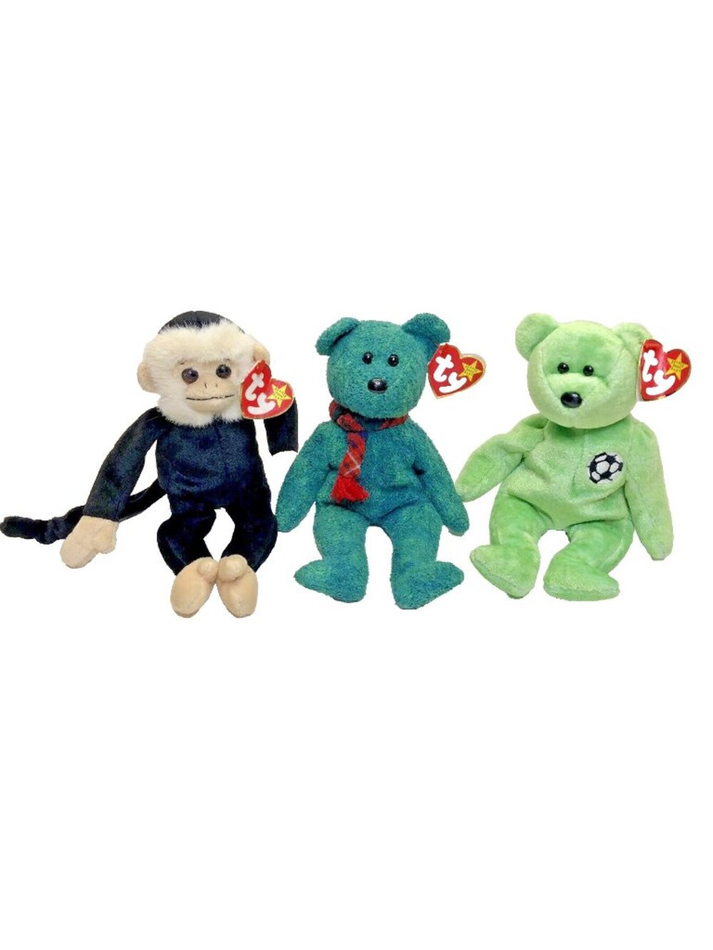 Ty Beanie Babies Mooch, Wallace & Kicks